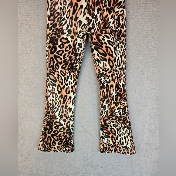 Adriano Goldschmied Pants Womens Sz 23R The Quinne Crop Kick Flare Animal Print - Picture 5 of 13